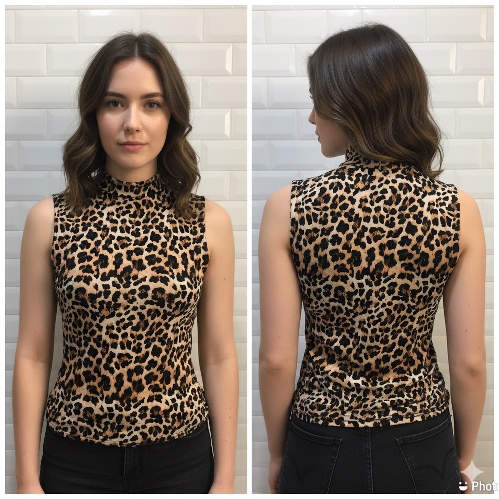Leopard Print Sleeveless Top